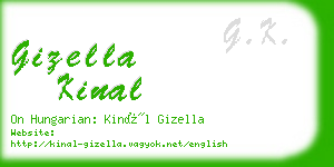 gizella kinal business card